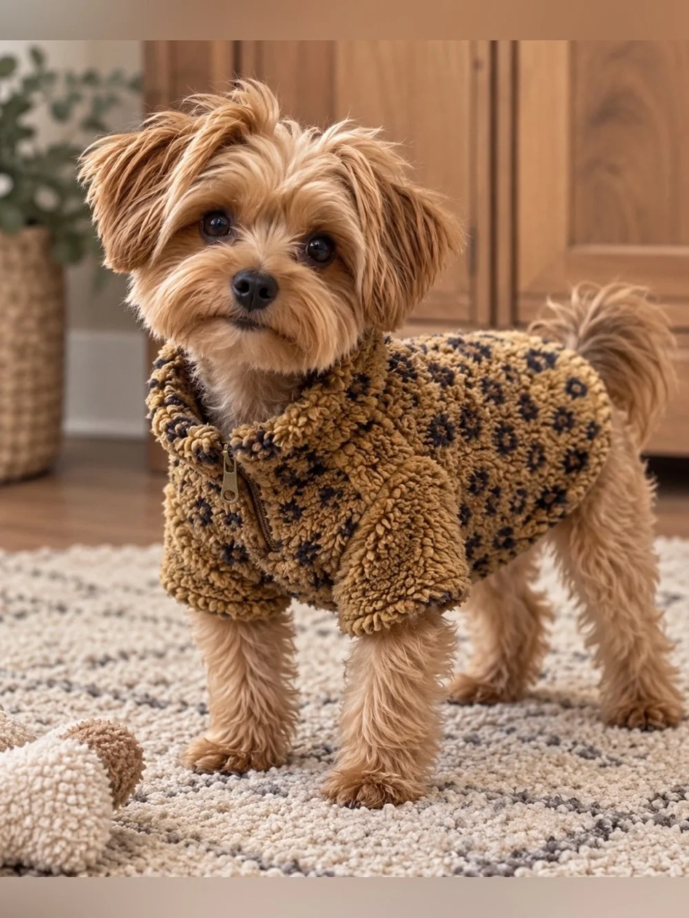 NWT Offleash by Aerie Leopard Sherpa Sweater XS